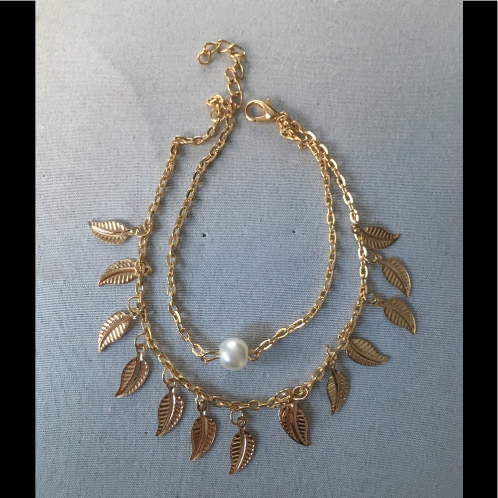 🌻4/$25🌻Layer Leaf Anklet - Picture 2 of 5